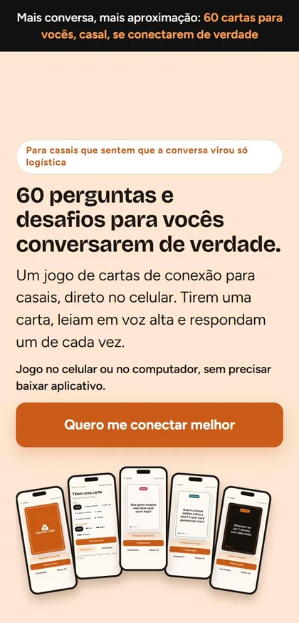 Jogo de cartas Conexão a Dois no celular